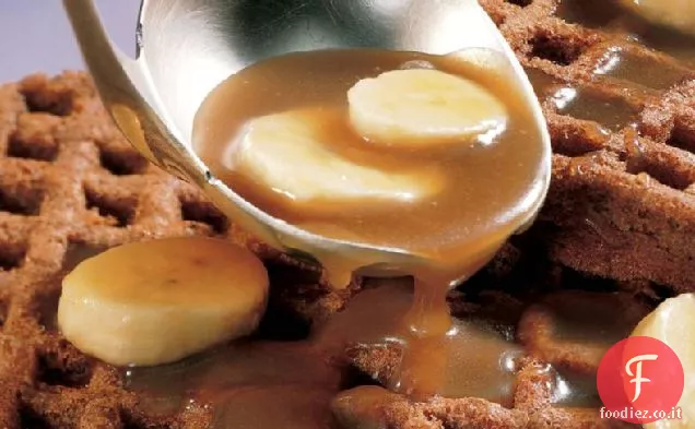 Cialde al cioccolato con caramello-Banana Topping