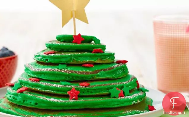 Pile di pancake dell'albero di Natale