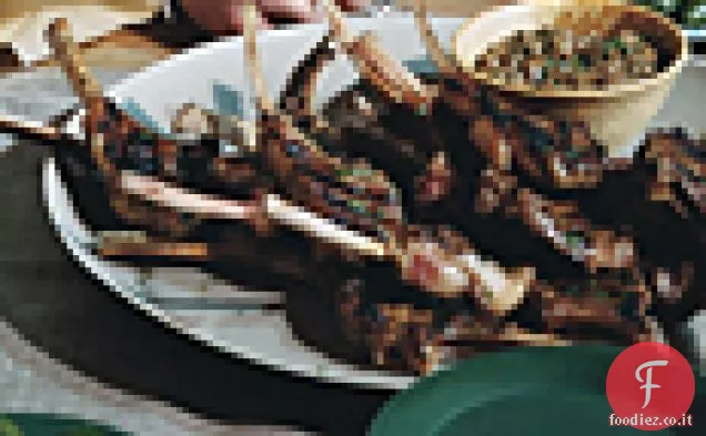 Costolette di agnello alla griglia con Mostarda di Porcini