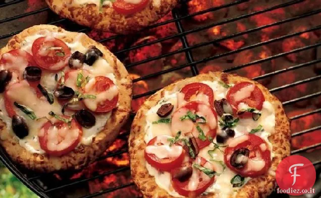 Pizza al formaggio alla griglia