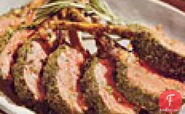 Cremagliera di agnello al pesto al Rosmarino