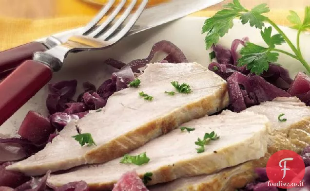 Maiale a cottura lenta con cavolo rosso agrodolce