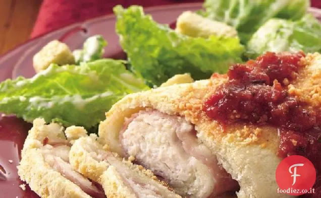 Fagottini di Pollo al Parmigiano, Provolone e prosciutto