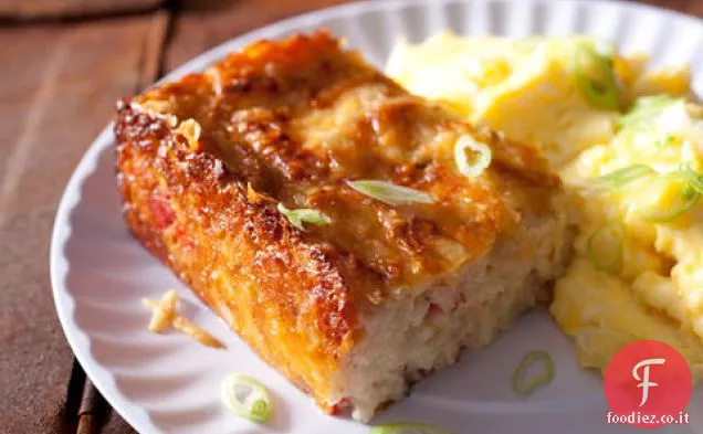 Casseruola per colazione con patate e pancetta