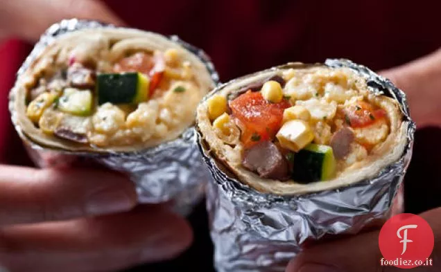 Colazione vegetariana Burritos