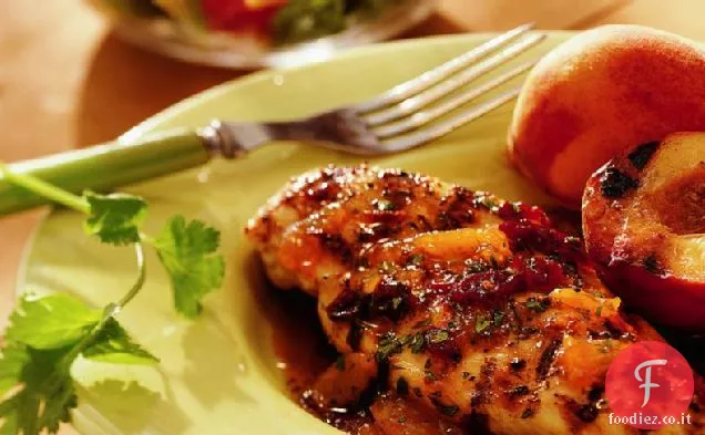 Pollo alla griglia con glassa Chipotle-Pesca