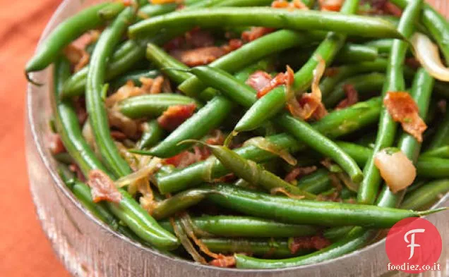 Fagiolini con Pancetta affumicata