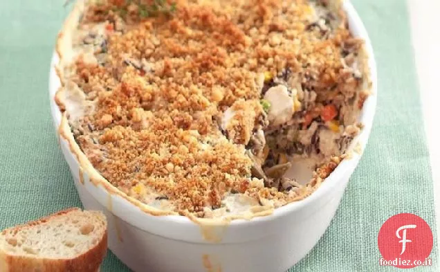 Casseruola di tacchino e riso selvatico