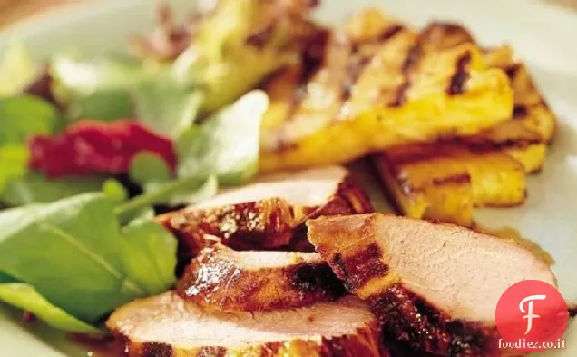 Filetto di maiale Teriyaki alla griglia e ananas