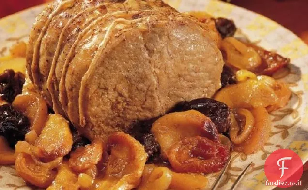 Arrosto di maiale a cottura lenta con frutta