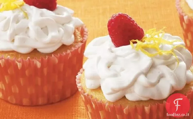 Cupcakes al limone ripieni di lamponi