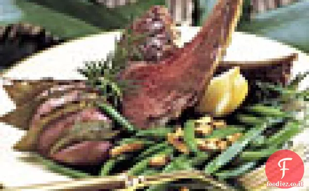 Cremagliera di Agnello con erbe fresche e aglio