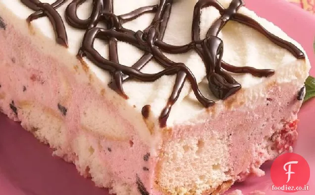 Torta gelato al cioccolato bianco-ciliegia