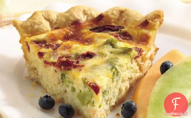 Granchio, broccoli e pepe rosso arrosto Quiche