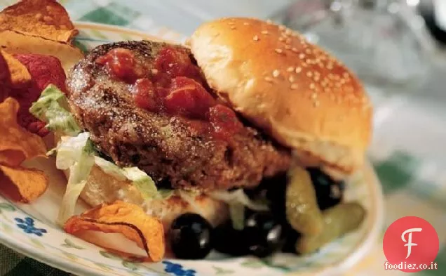 Hamburger di fagioli neri della California