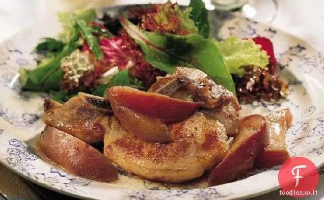 Braciole di maiale e mele