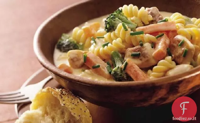 Stufato di pasta di pollo al formaggio