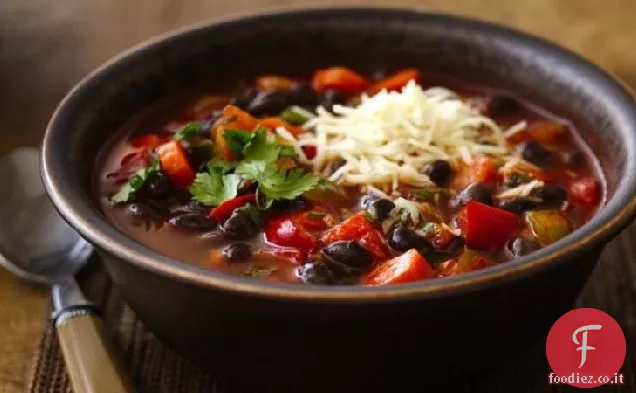 Peperoncino di fagioli neri con Coriandolo