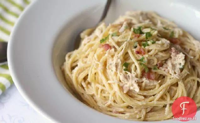 Slow-Cooker Bacon-Ranch Pollo e pasta