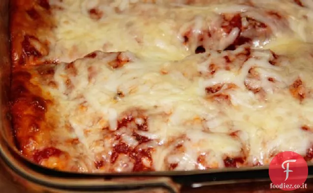 Involtini di lasagne al formaggio e spinaci