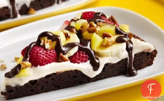 Pizza di Brownie alla banana