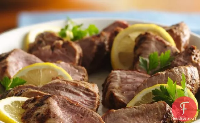 Filetto di maiale al limone e pepe alla griglia