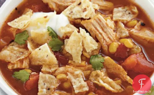 Zuppa di tortilla di pollo a cottura lenta