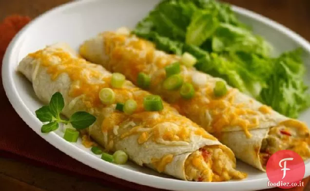 Enchiladas di pollo e formaggio facili