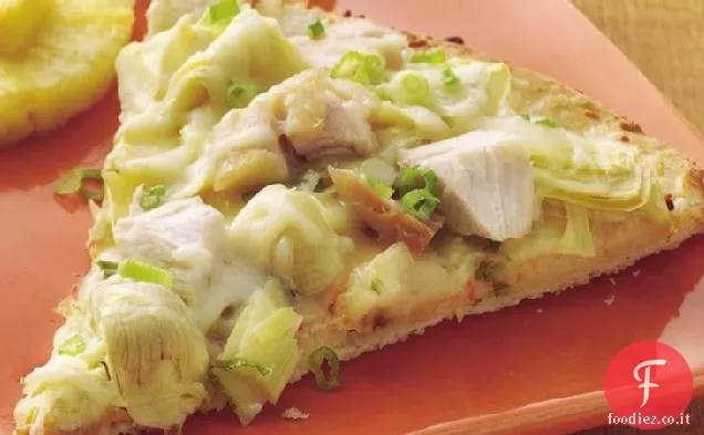 Pizza di pollo e carciofi