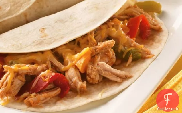 Fajitas di maiale tirato a fornello lento