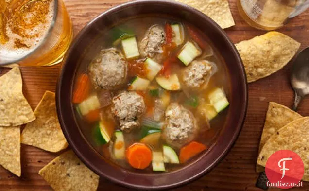 Zuppa di polpette di tacchino messicano
