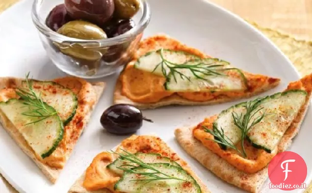 Hummus e morsi di cetriolo