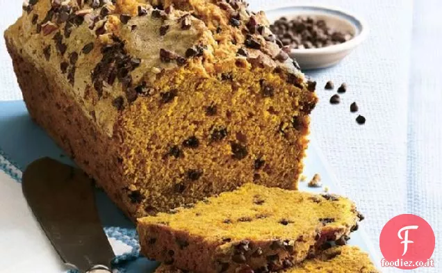 Pane di zucca con gocce di cioccolato