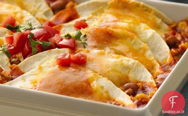 Enchiladas di riso messicano senza rotolo