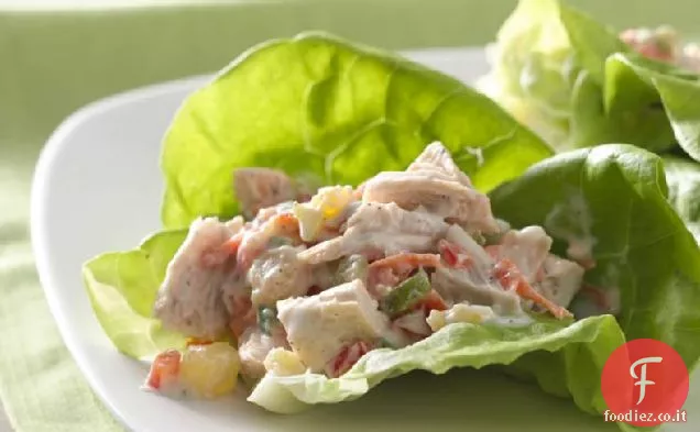 Ananas Pollo Insalata Lattuga Avvolge