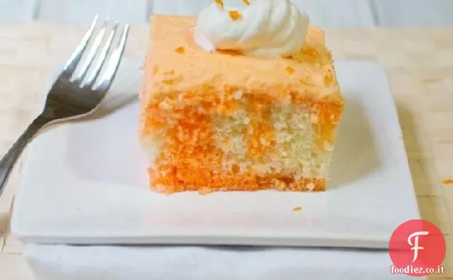 Crema arancione Poke torta