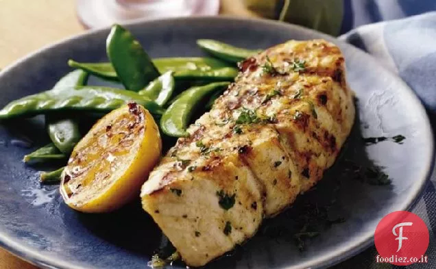 Bistecche al limone Aglio Halibut alla griglia
