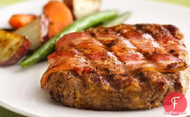 Mini Pani di carne al formaggio e pancetta alla griglia