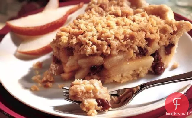 Torta di pere e uva passa