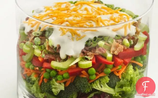Insalata di verdure a strati magro