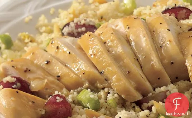 Insalata di couscous con pollo al miele e senape