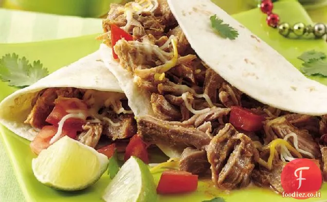 Tacos di maiale Cile verde a cottura lenta