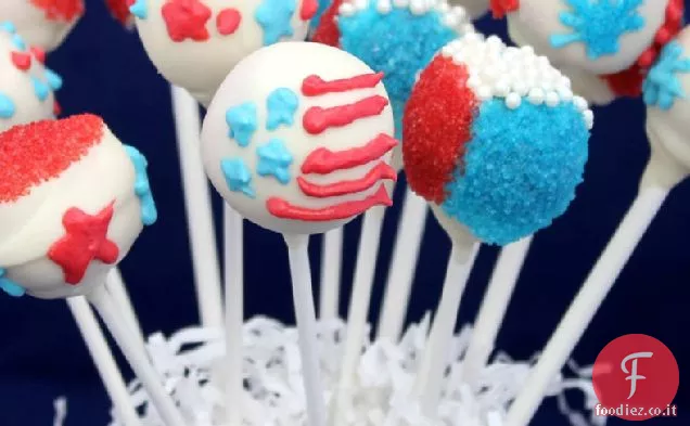 Rosso, bianco e blu Cake Pops