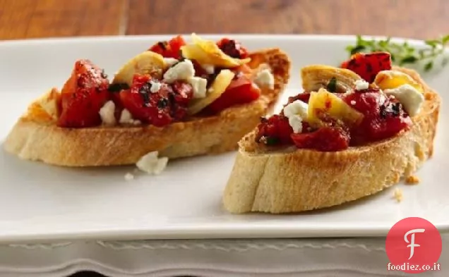 Bruschetta di Pomodoro e Carciofo con Feta