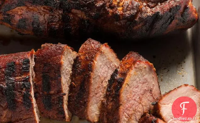 Filetto di maiale alla griglia strofinato al caffè