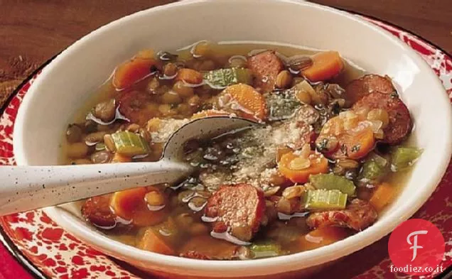 Abbondante zuppa di lenticchie