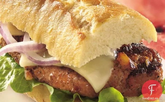 Hamburger di tacchino italiano alla griglia