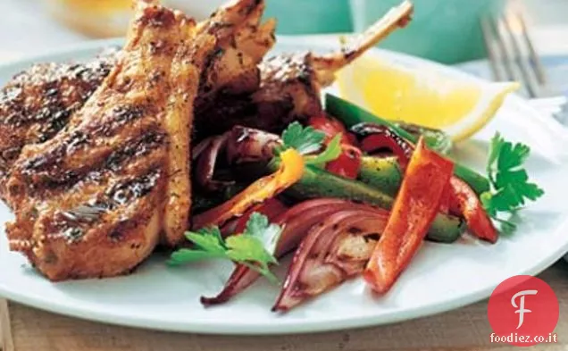Agnello annerito con peperoni