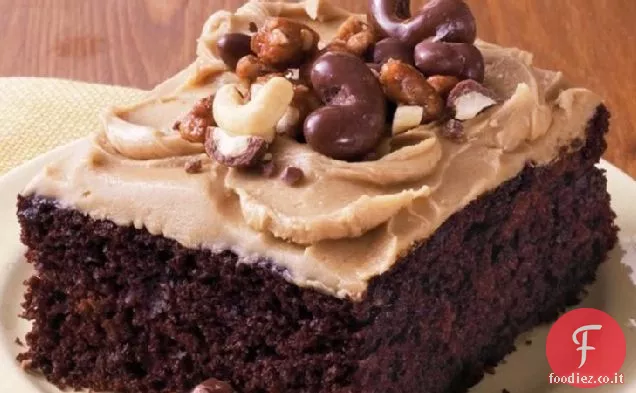 Torta al cioccolato con glassa di zucchero di canna