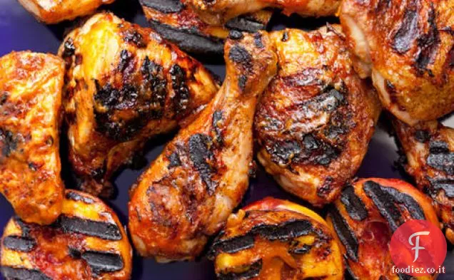 Pollo alla griglia con salsa barbecue alla nettarina
